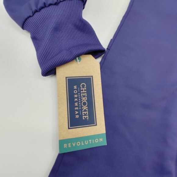 Cherokee Scrub Jacket Womens XL Grape Snap Front Revolution RN Nurse CNA Spa - Picture 5 of 10